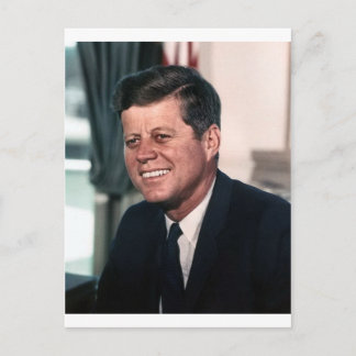 Cartão Postal John F. Foto colorida da Casa Branca Kennedy