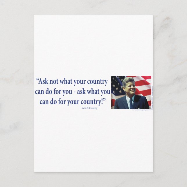 Cartão Postal John F Kennedy (Frente)