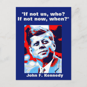Cartão Postal John F. Kennedy Cita Inspiração Motivacional