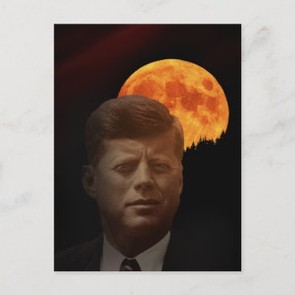 Cartão Postal John F. Kennedy e a Lua vermelha