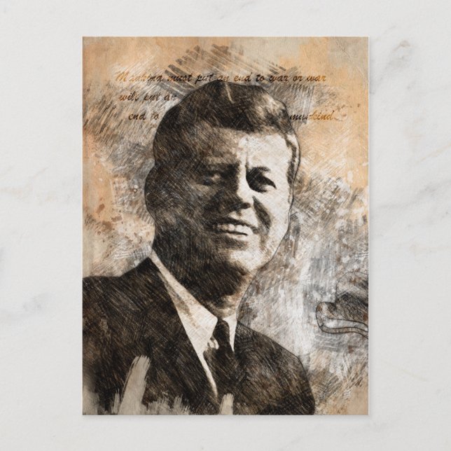 Cartão Postal John Fitzgerald Kennedy (Frente)