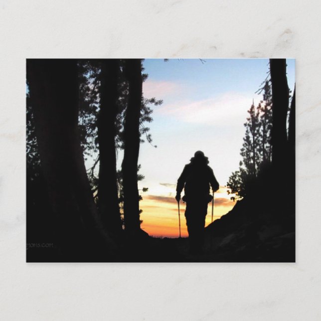 Cartão Postal John Muir Trail Hiker 2 - Serra Nevada (Frente)