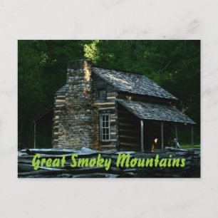 Cartão Postal John Oliver Cabin - Montanhas Enfumaçados Excelen