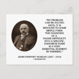 Cartão Postal John Pierpont Morgan Nenhum Problema Pode Ser Reso