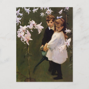 Cartão Postal John Sargent - Estudo do Jardim das Crianças Vick