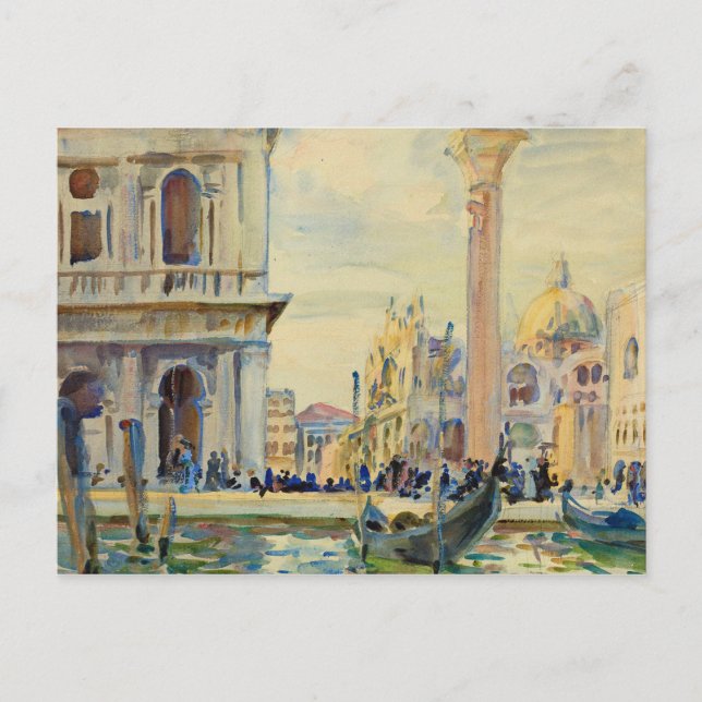 Cartão Postal John Singer Sargent - A Piazzetta (Frente)