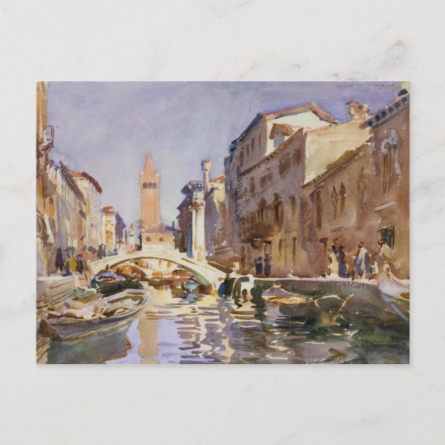 Cartão Postal John Singer Sargent - Canal Venetiano (Frente)