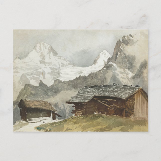 Cartão Postal John Singer Sargent - Chalets, Breithorn, Murren (Frente)
