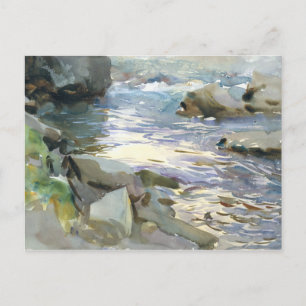 Cartão Postal John Singer Sargent - Córrego e Rochas