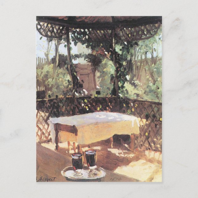 Cartão Postal John Singer Sargent - Dois copos de vinho (Frente)