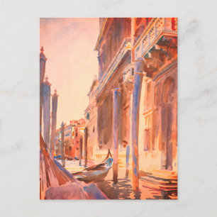 Cartão Postal John Singer Sargent Gondola Moorings Veneice