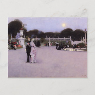Cartão Postal John Singer Sargent-Luxembourg Gardens em Twilight