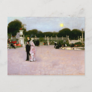 Cartão Postal John Singer Sargent No Jardim Luxemburguês