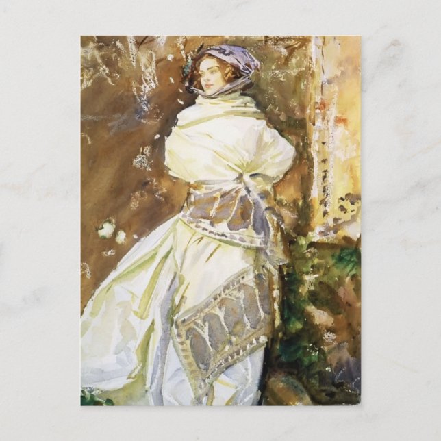 Cartão Postal John Singer Sargent: O Cashmere Shawl (Frente)