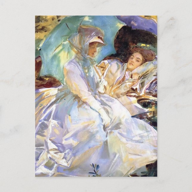 Cartão Postal John Singer Sargent... Pass Simplon. Leitura (Frente)