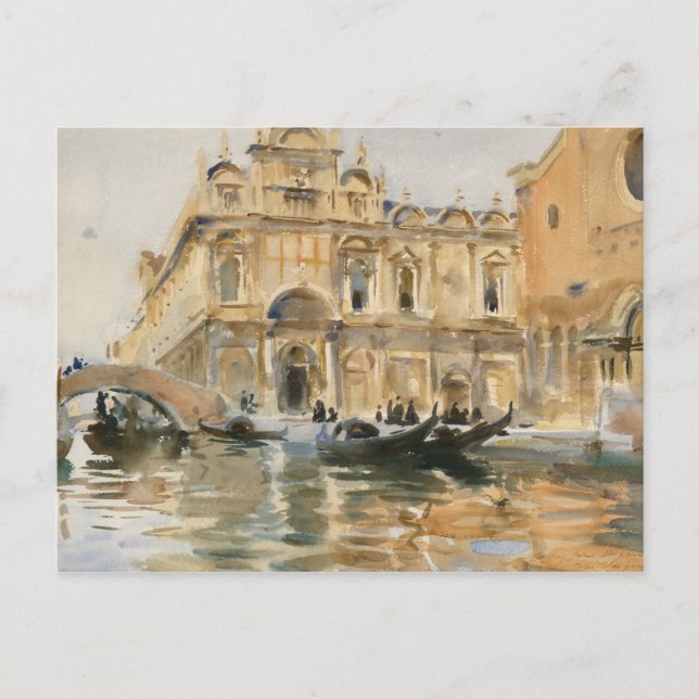 Cartão Postal John Singer Sargent - Rio dei Mendicanti, Veneza (Frente)