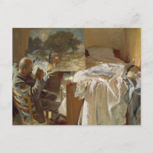 Cartão Postal John Singer Sargent - Um Artista em Seu Estúdio