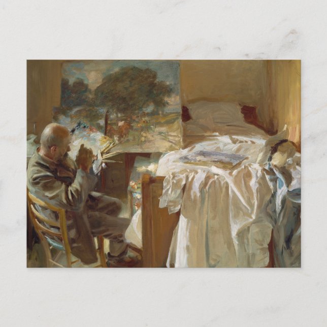 Cartão Postal John Singer Sargent - Um Artista em Seu Estúdio (Frente)