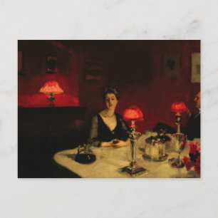 Cartão Postal John Singer Sargent - Uma Mesa Janta à Noite