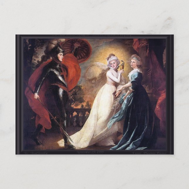 Cartão Postal John Singleton Copley - O Cavaleiro da Cruz Vermel (Frente)