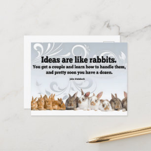 Cartão Postal John Steinbeck Inspirational Cita "Ideias"