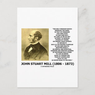 Cartão Postal John Stuart Mill Liberdade Perseguindo Seu Próprio