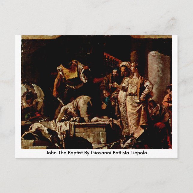 Cartão Postal John The Baptist Por Giovanni Battista Tiepolo (Frente)