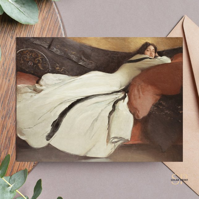 Cartão Postal John White Alexander Repose Pintura Impressão (Criador carregado)