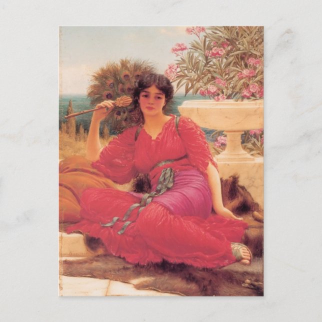 Cartão Postal John William Godward- Flabellifera (Frente)