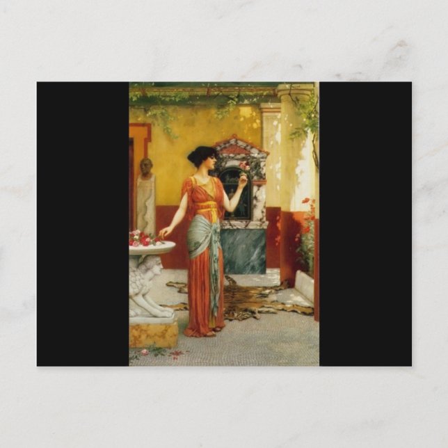 Cartão Postal John William Godward - O Buquê (Frente)