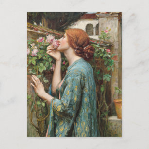 Cartão Postal John William Waterhouse A Alma da Rosa 1908