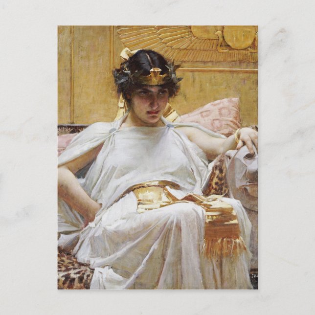 Cartão Postal John William Waterhouse - Cleopatra (Frente)
