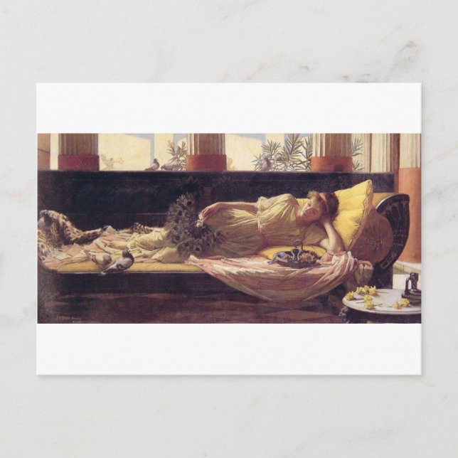 Cartão Postal John William Waterhouse - Dolce far Niente (Frente)