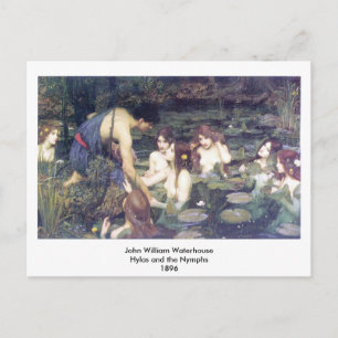 Cartão Postal John William Waterhouse - Hylas e as Ninfas