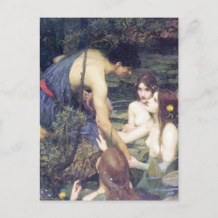 Cartão Postal John William Waterhouse - Hylas e Ninfhs