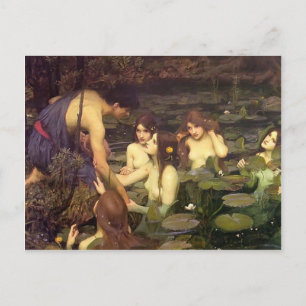 Cartão Postal John William Waterhouse- Hylas e Ninfhs