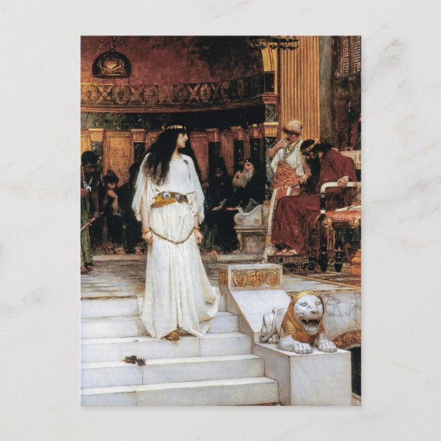 Cartão Postal John William Waterhouse Mariamne Saindo do Acórdão (Frente)