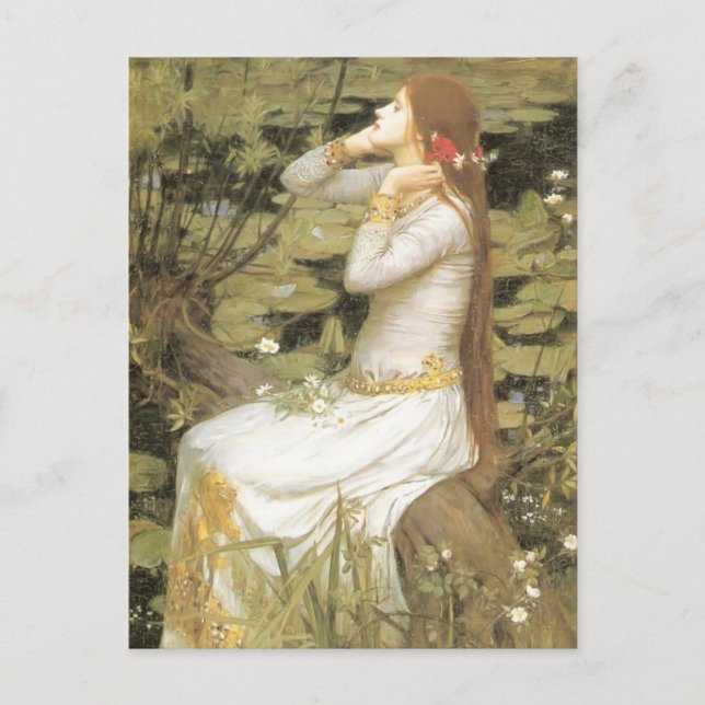 Cartão Postal John William Waterhouse - Ophelia (Frente)