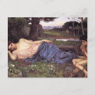Cartão Postal John William Waterhouse - Ouça meus doces tubos