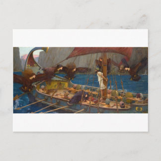 Cartão Postal John William Waterhouse - Ulisses e as Sereias