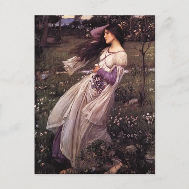 Cartão Postal John William Waterhouse - Windflower (Frente)