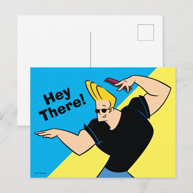 Cartão Postal Johnny Bravo Combing Hair (Frente/Verso)