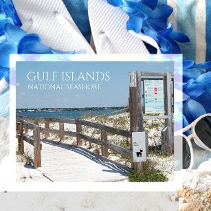 Cartão Postal Johnson Beach Entrance, Ilhas do Golfo NS, Flórida