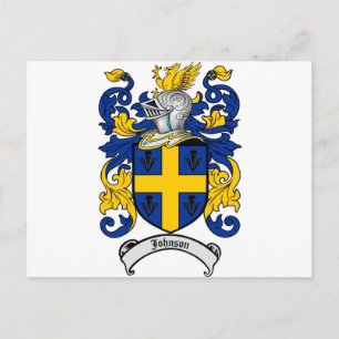 Cartão Postal Johnson Family Crest - Casaco de Armas
