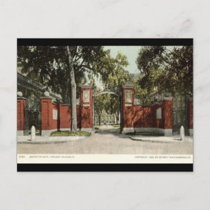 Cartão Postal Johnson Gate Harvard University 1902