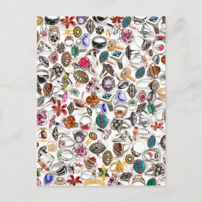 Cartão Postal joias anéis (Frente)