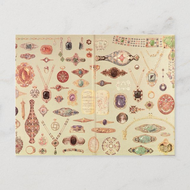 Cartão Postal Joias do "Catálogo da Tiffany", 1890 (Frente)