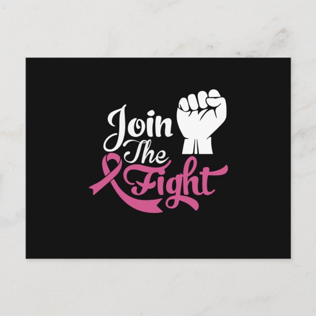 Cartão Postal Join The Fight Family Matching Breast Cancer Gift (Frente)