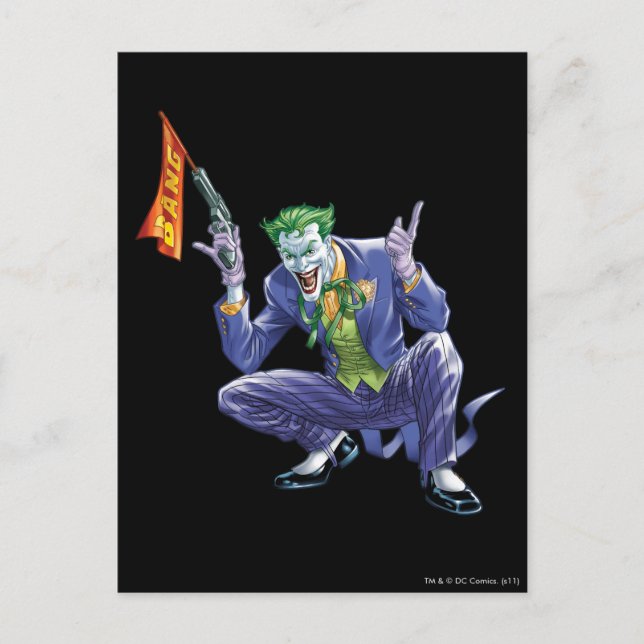Cartão Postal Joker com arma falsa (Frente)