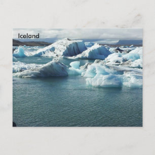 Cartão Postal Jökulsárlón Glacier Lagoa, Sudeste da Islândia
